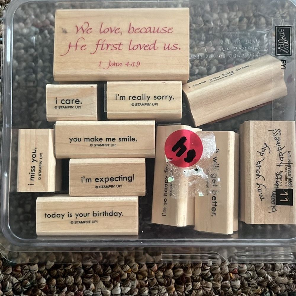 Stampin' Up! Assorted Rubber Stamps - Black and Tan Designs - Picture 3 of 9